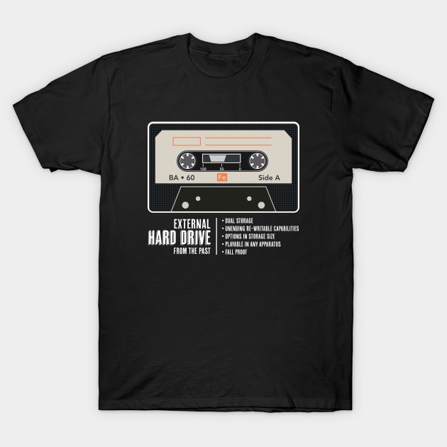 External Hard Drive Retro Audio Cassette Tape T-Shirt by Billy Above